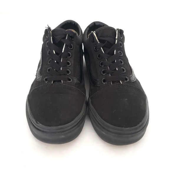 VANS Off The Wall SIZE 4 (MENS) 5.5 (WOMEN) Youth Lace Up Sneakers Black - Picture 2 of 13